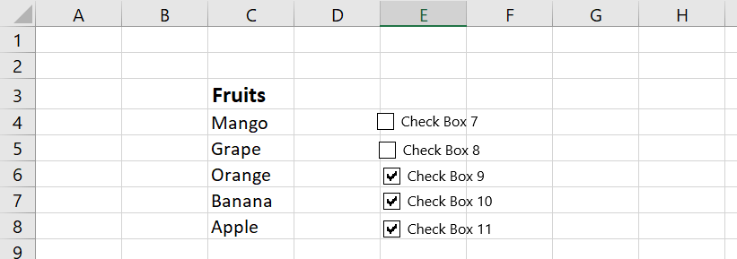 How to make a Checklist in Excel