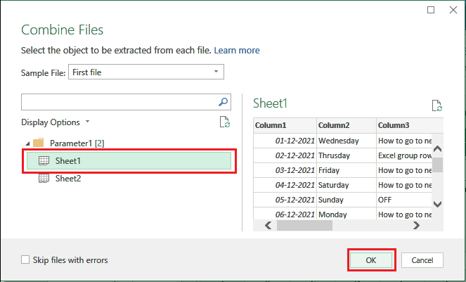 How to merge sheets in excel