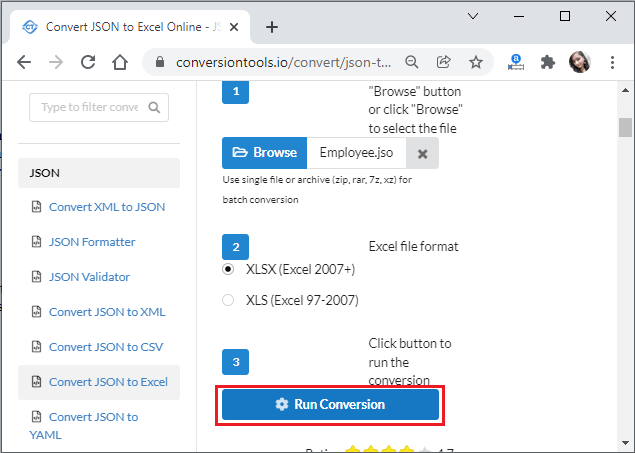 rar to xml converter online