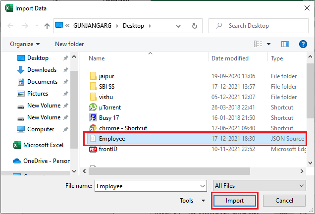 How to open JSON files in Excel?