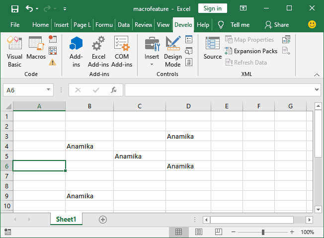 How to record a macro in Excel