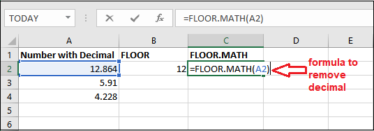 How to remove decimals in Excel?