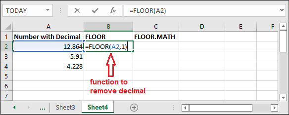 How to remove decimals in Excel?