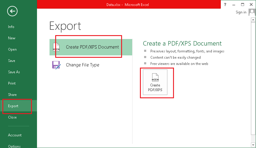 How to Save Excel File as PDF