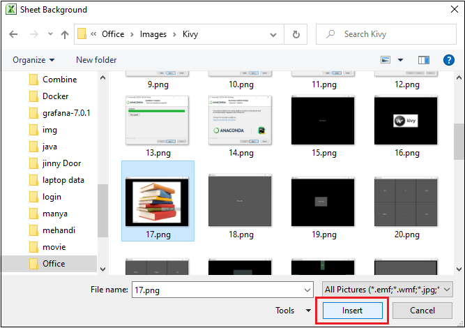 How to set background image in Excel - javatpoint