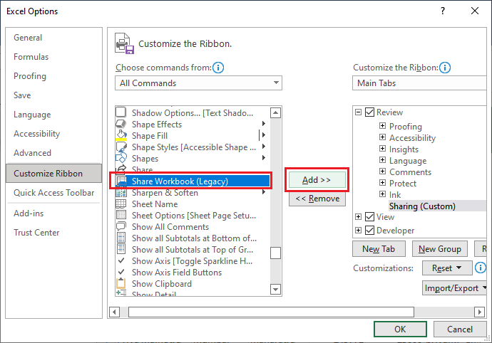 How to share Excel sheet?