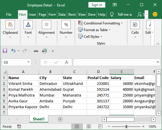 how to share excel spreadsheets