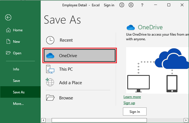 How to share Excel sheet?