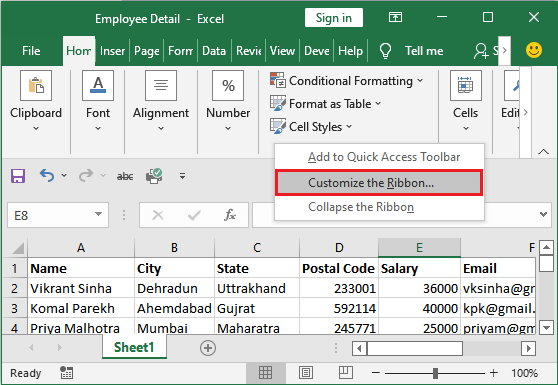 How to share Excel sheet?