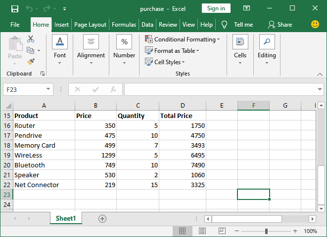 How to sort in Excel