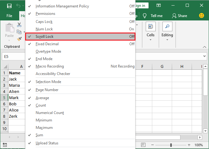 excel for mac 2011 not scrolling