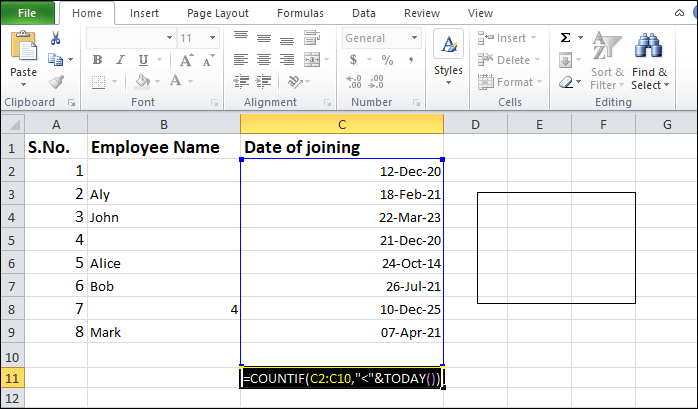 How To Use Countif Function In Excel Javatpoint