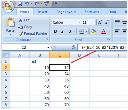 Excel If Function with calculations 4