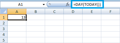 Inserting date in Excel