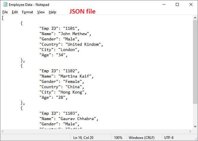 JSON to Excel