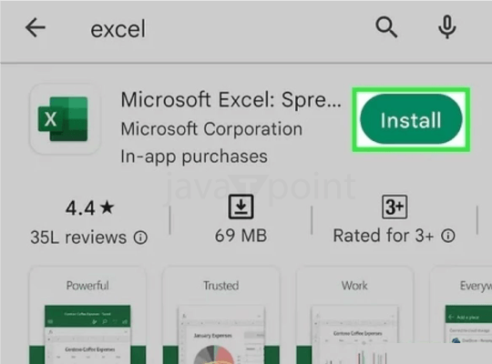Microsoft Mobile Excel