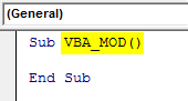 Mod Operator in Excel