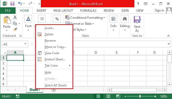 MS Excel Definition