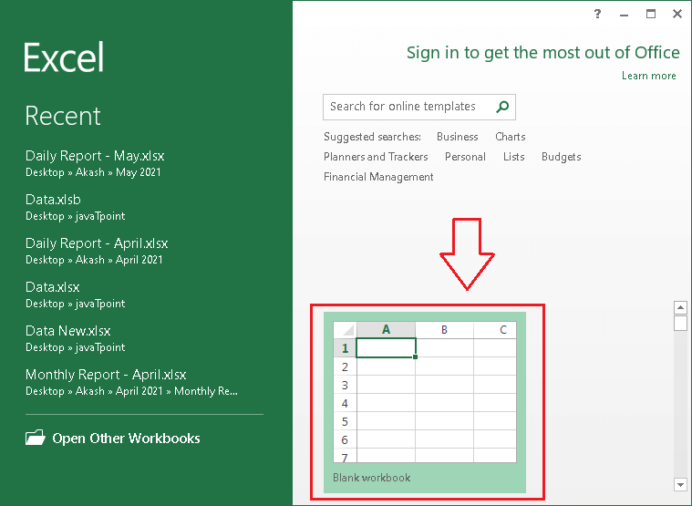 MS Excel Definition