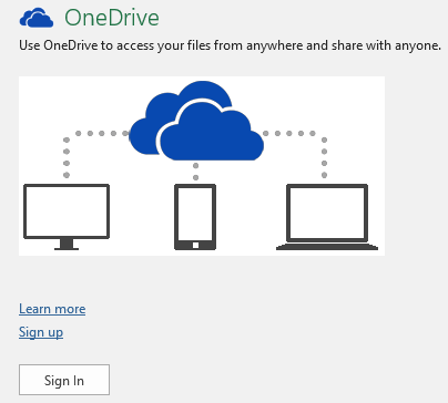 One Drive in Microsoft Excel