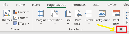 Page Orientation in Excel