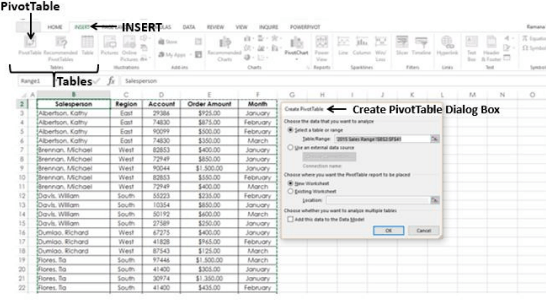 Pivot table in Excel 2011