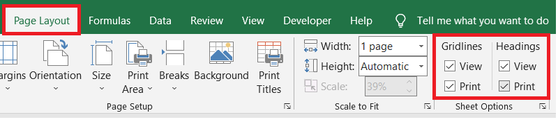 Print Titles in Excel
