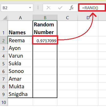 Randomize a list in Excel