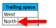 Remove spaces in Microsoft Excel