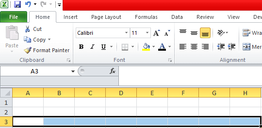 Rows and Columns in Microsoft Excel