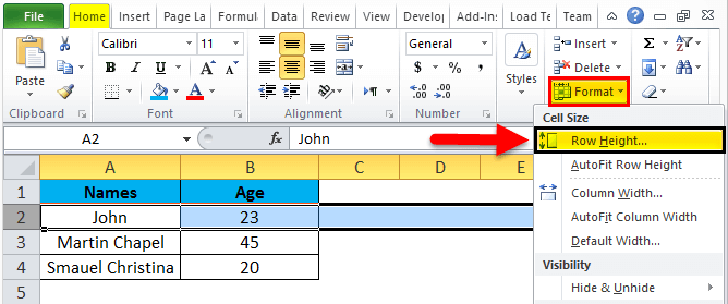 Rows and Columns in Microsoft Excel