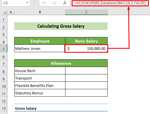 Salary sheet in Microsoft Excel