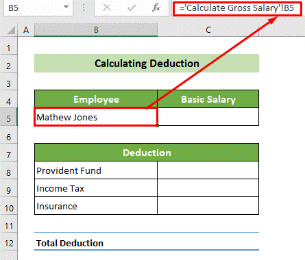 Salary sheet in Microsoft Excel