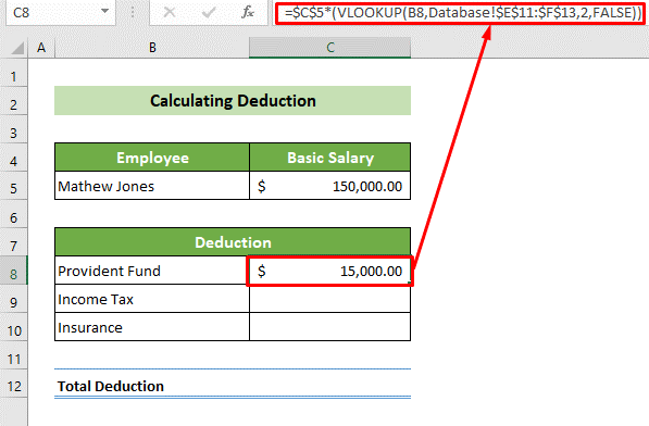 Salary sheet in Microsoft Excel