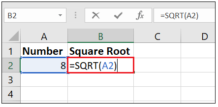 Square Root in Excel