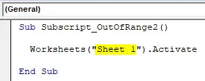 Subscript Out of Range Error in Microsoft Excel VBA