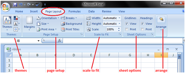 Features of Tabs in Excel