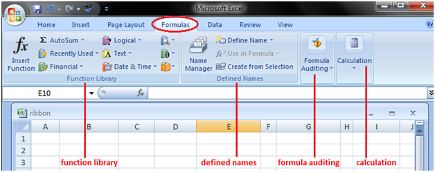 Ms Excel Features Of The Tabs Javatpoint 