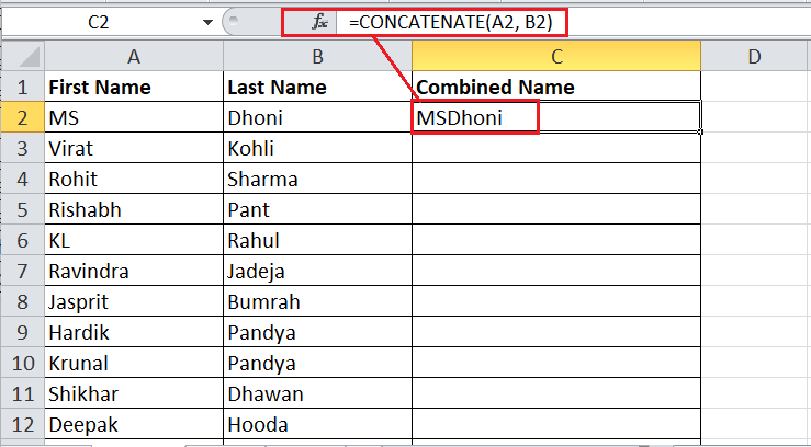 what-is-concatenate-in-excel-javatpoint