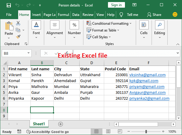 free excel download index examples