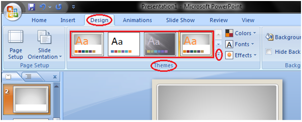 MSpowerpoint How to apply themes 1