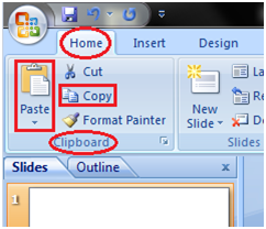 MSpowerpoint How to copy and paste text 1