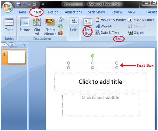 How To Insert A Text Box Powerpoint Javatpoint