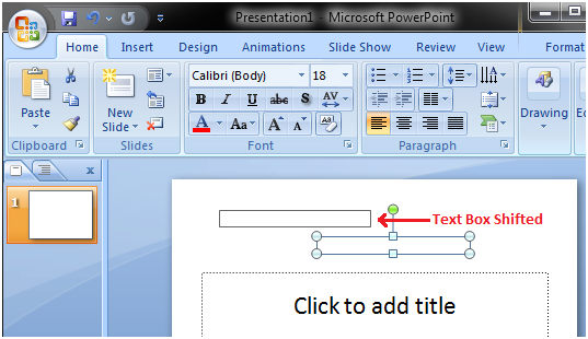 are there any keyboard shortcuts for powerpoint text box