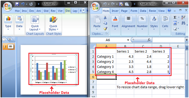 MSpowerpoint How to insert chart 2