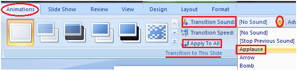 how-to-set-slide-transition-sound-powerpoint-javatpoint