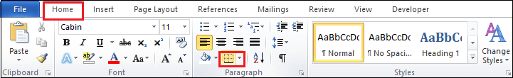 How to add a border in Word