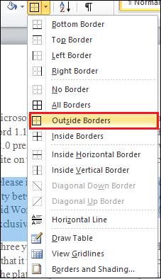 How to add a border in Word