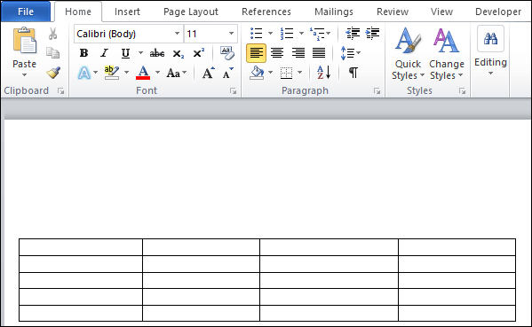 how to add columns in word