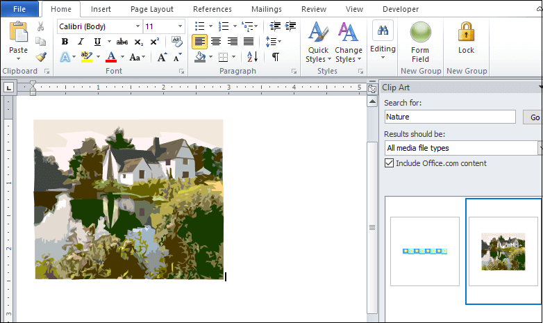 How To Add Clip Art To Word Document - Javatpoint